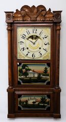 Peck, Haydon & Co. triple decker clock, ca. 1840.