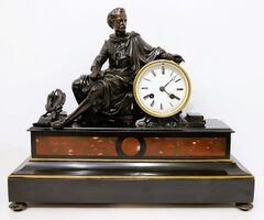 S. Marti figural shelf clock, ca. 1890.