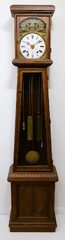 French Morbier clock in oak case, ca. 1850.