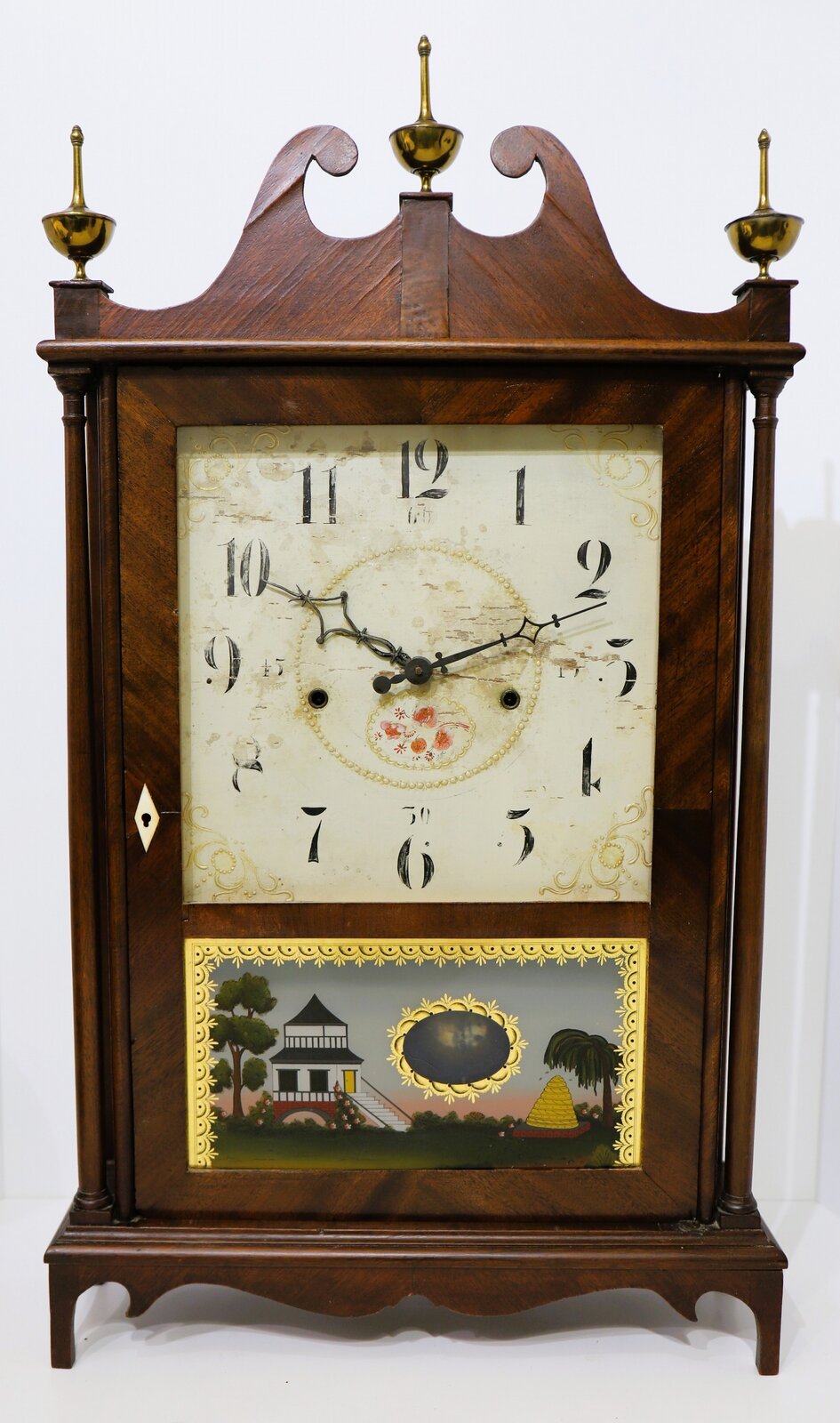 Seth Thomas off-center pillar & scroll, 1818-1822. — Antique Clocks Price Guide