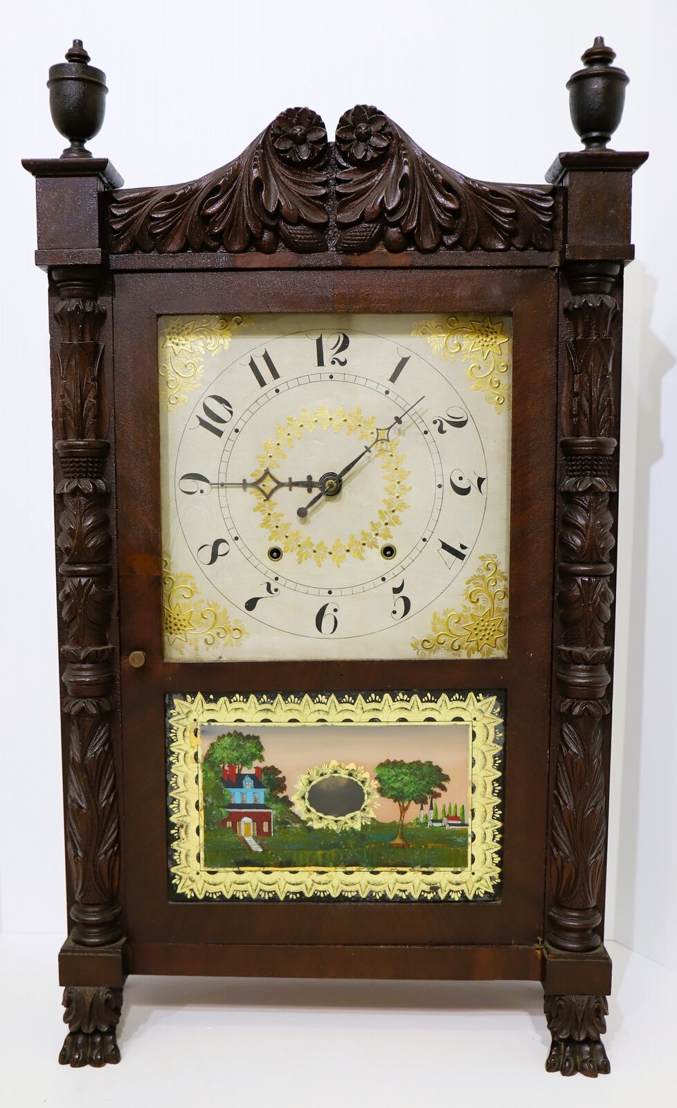 Bishop & Bradley carved column & splat, 1824-1832. — Antique Clocks Price Guide