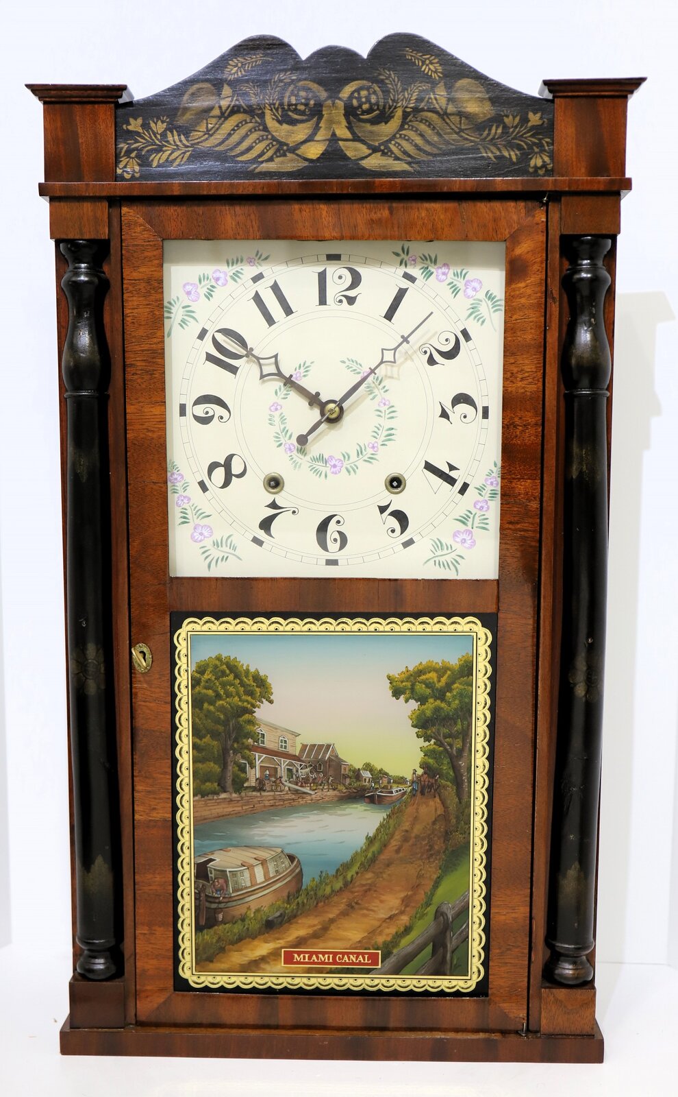 Prichard & Blakesley 30-hour long-drop shelf clock, ca. 1835. — Antique Clocks Price Guide