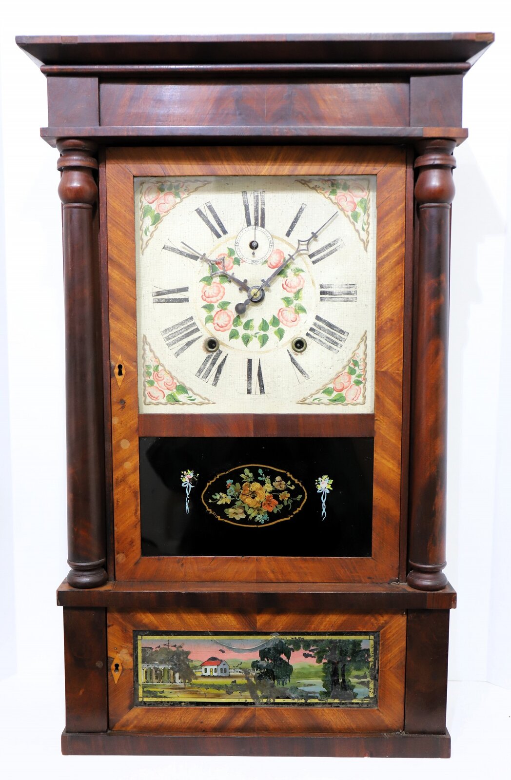 Thirty-hour column & cornice clock, ca. 1835. — Antique Clocks Price Guide
