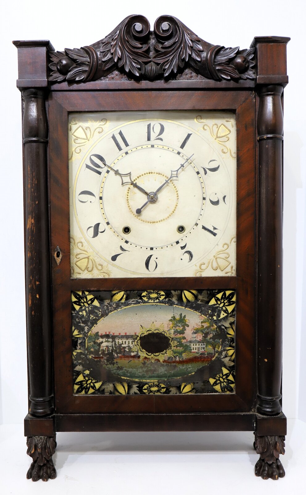 Seth Thomas 30-hour short drop shelf clock, ca. 1835. — Antique Clocks Price Guide