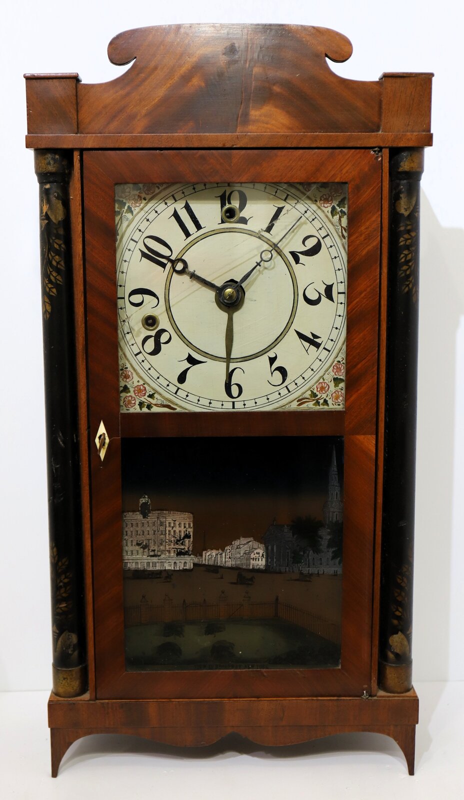 Silas Hoadley miniature time & alarm, ca. 1830. — Antique Clocks Price Guide