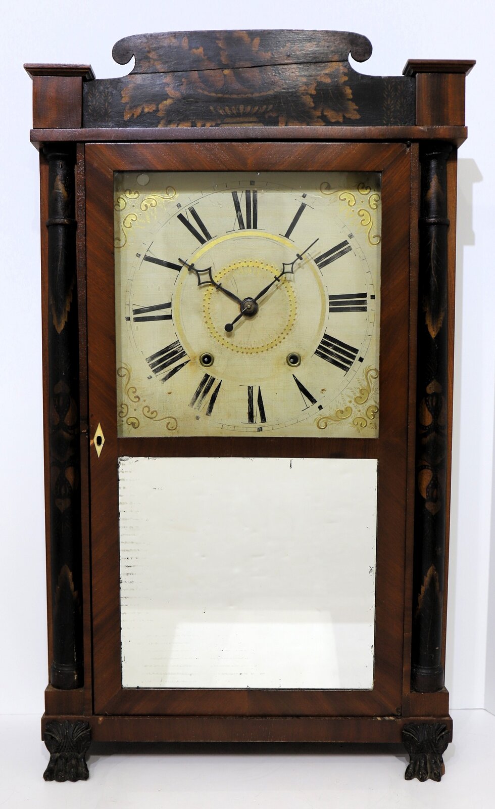 H. Hart & Son column & splat shelf clock, ca. 1835. — Antique Clocks Price Guide
