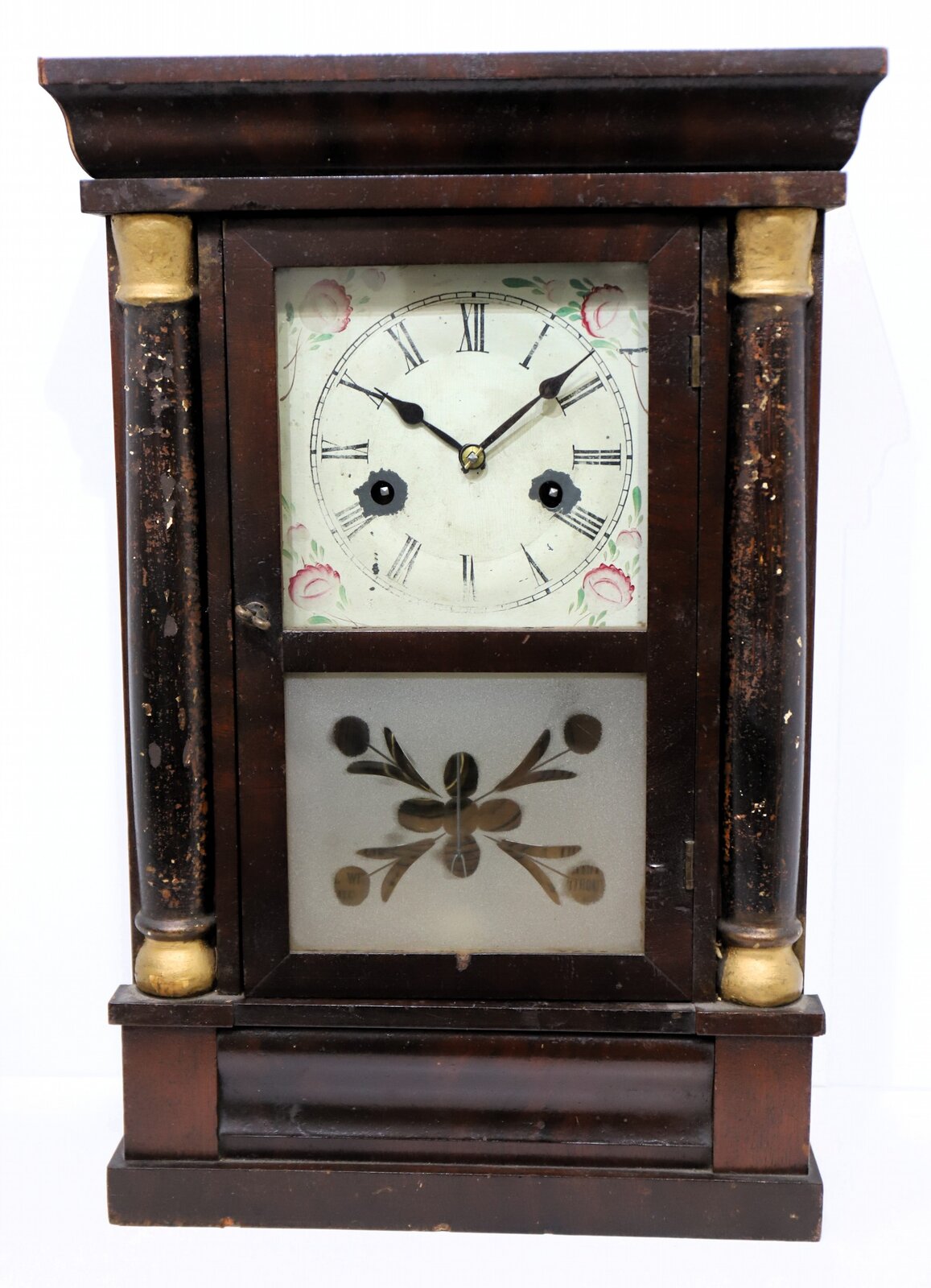 Chauncey Jerome miniature 30-hour column & cornice, 1844-1850. — Antique Clocks Price Guide
