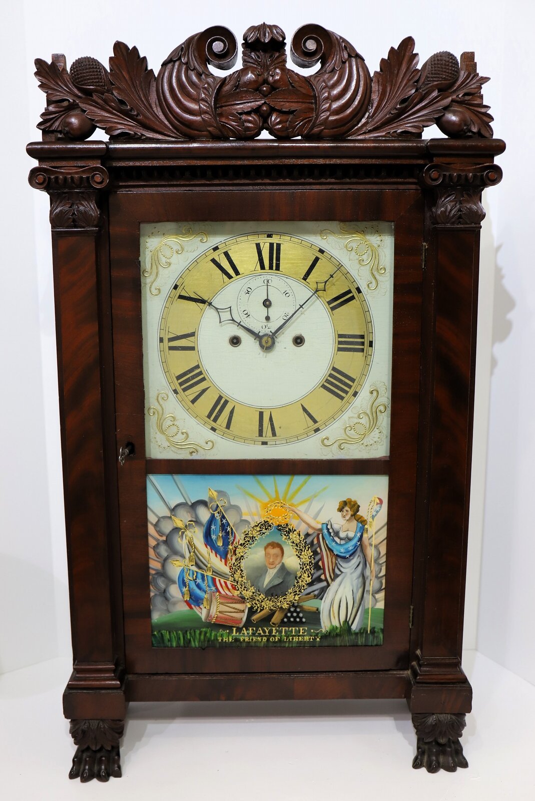 Spencer, Hotchkiss & Co. Salem Bridge shelf clock, 1829-1832. — Antique Clocks Price Guide