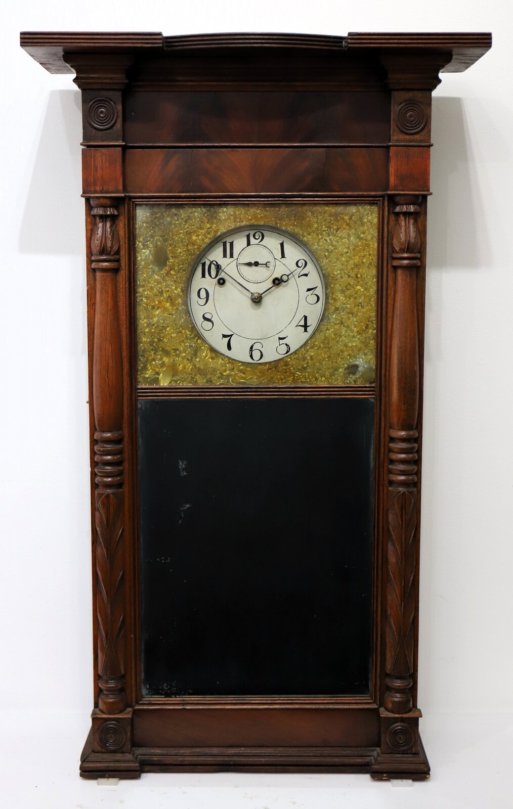 Asa Munger empire flat-top (ironing board) shelf clock, 1818-1825. — Antique Clocks Price Guide