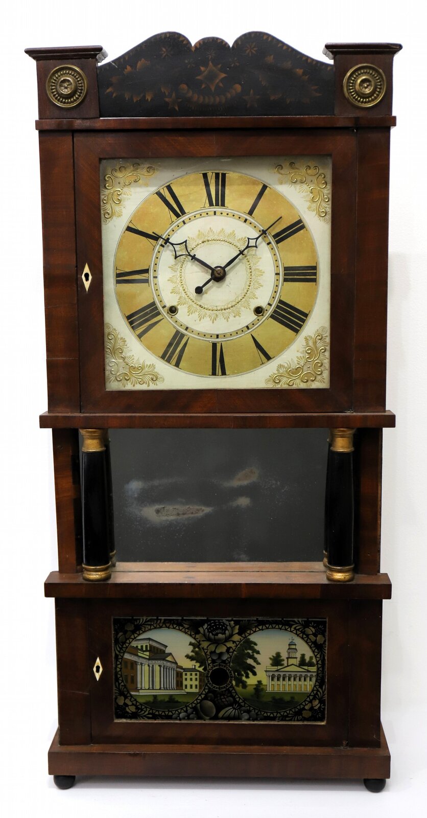 C & LC Ives “Patent Lever Brass Eight Day Clock”, 1830-1837. — Antique Clocks Price Guide