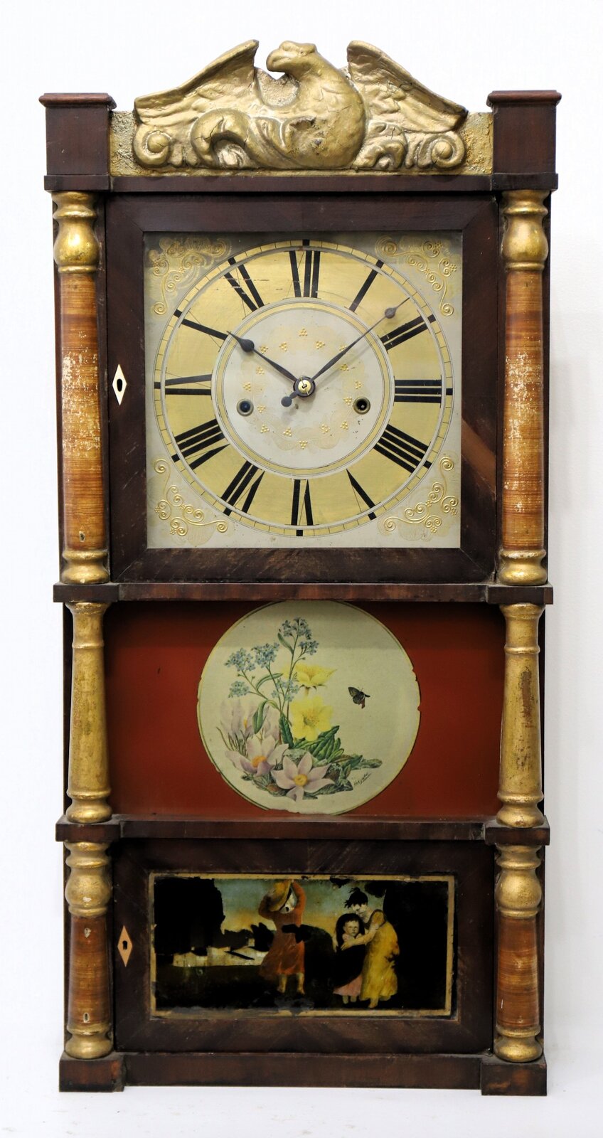 Barnes, Bartholomew & Co. Eight Day Brass Clock, 1833-1836. — Antique Clocks Price Guide