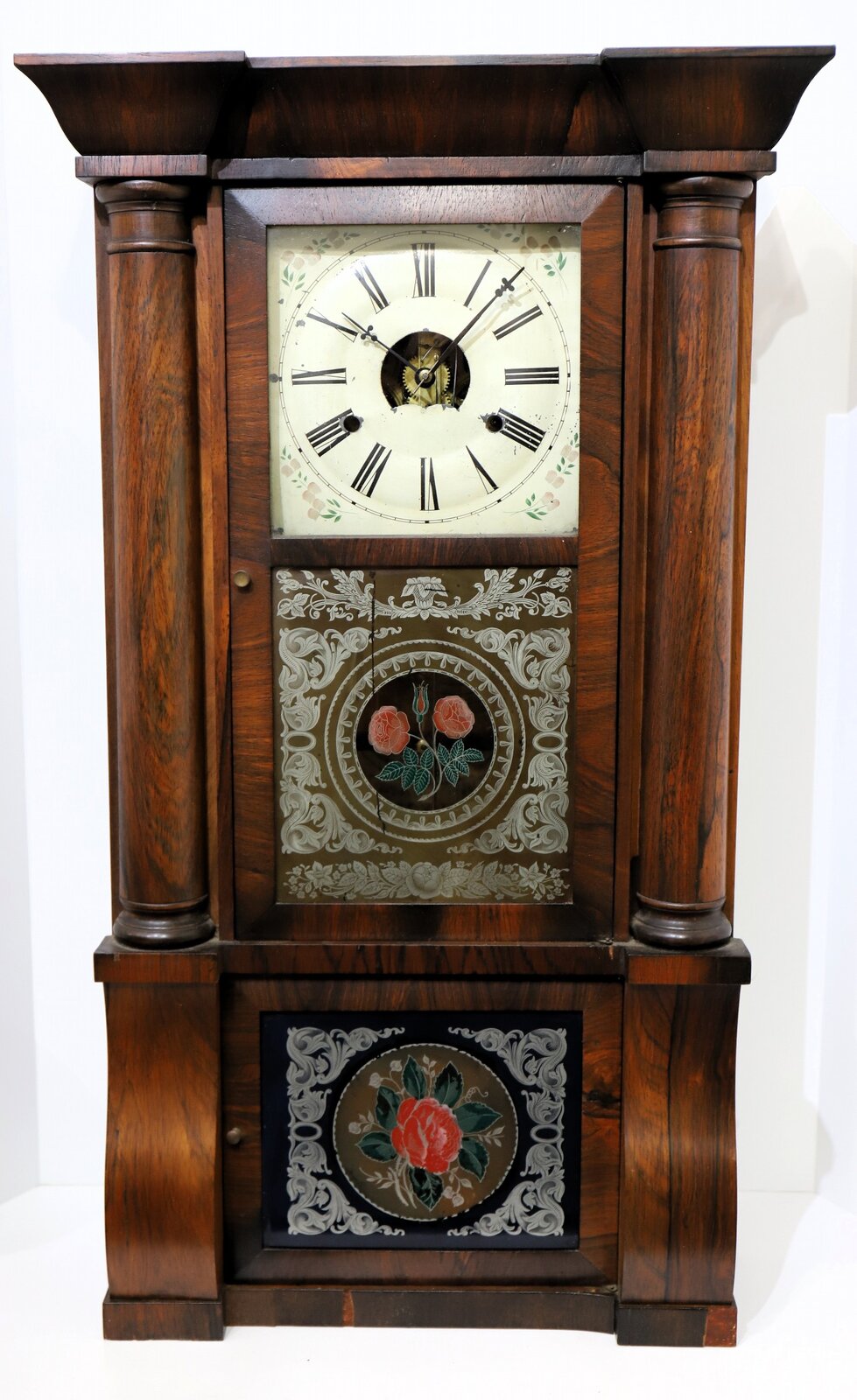 S.C. Spring sleigh-front triple decker, 1858-1868. — Antique Clocks Price Guide