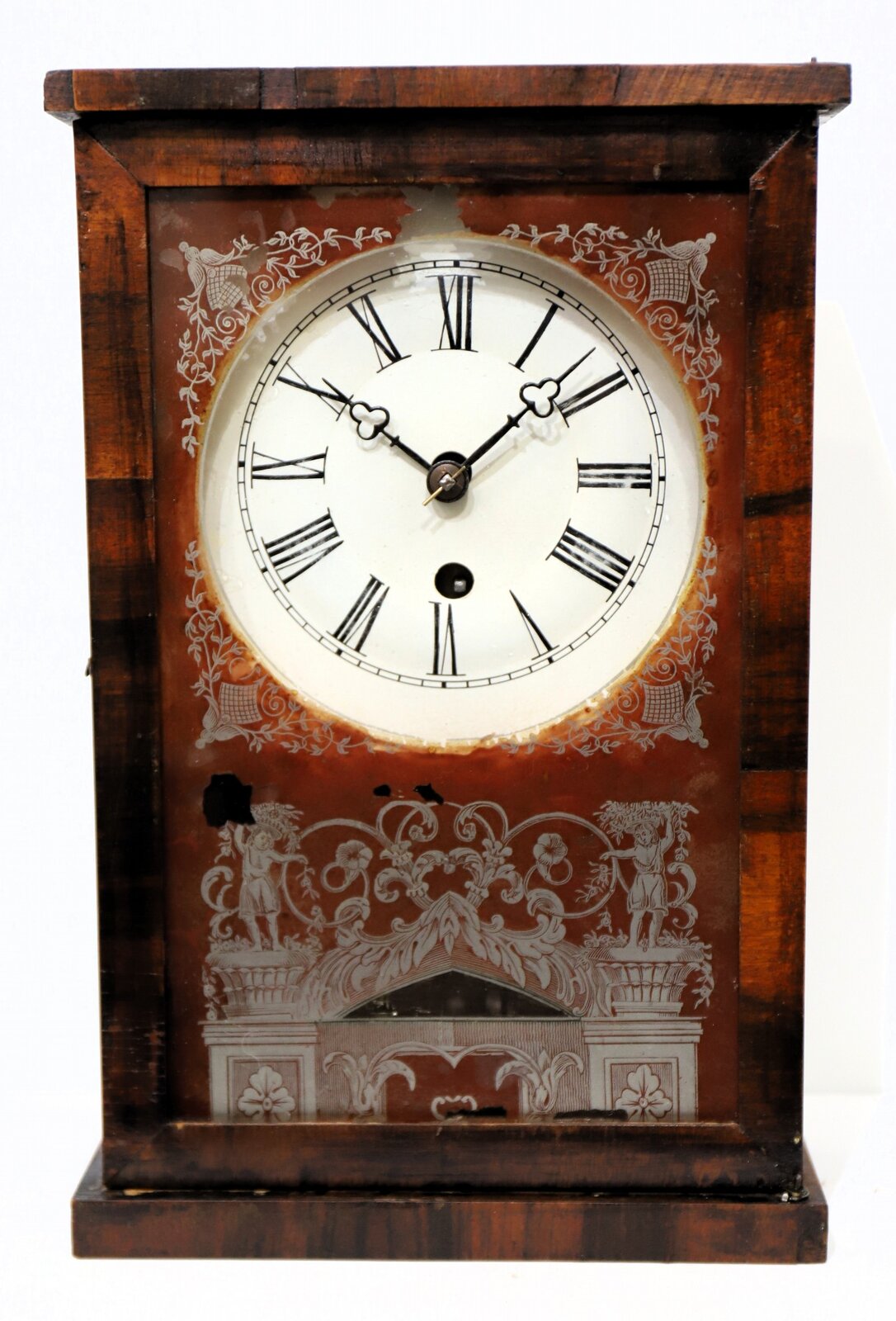 M.W. Atkins & Co. “cigar-box clock”, ca. 1851. — Antique Clocks Price Guide