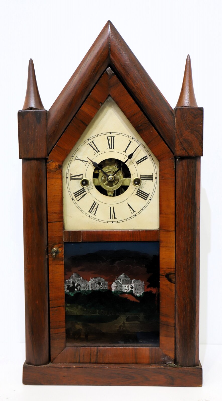 Chauncey Jerome 8-day fusee steeple, 1845-1850. — Antique Clocks Price Guide