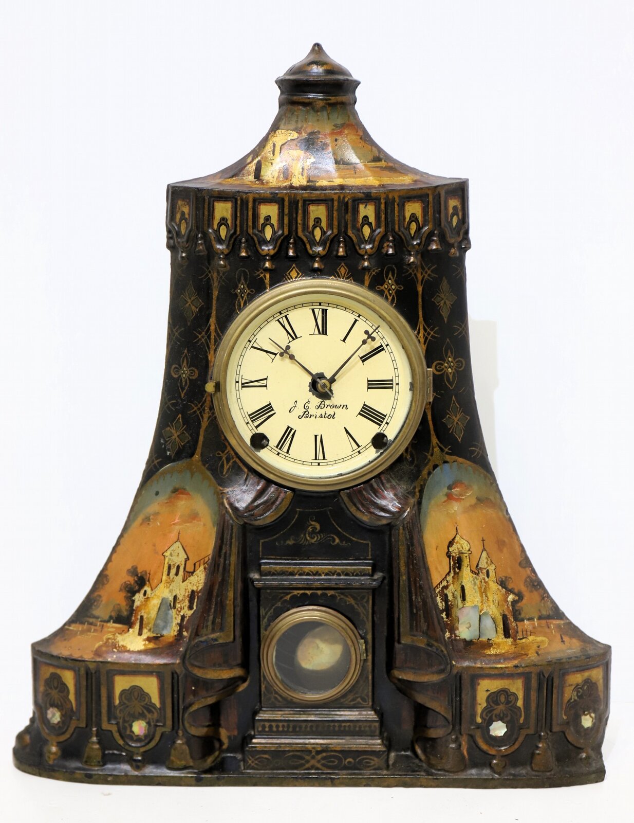 J.C. Brown “Circus Tent” iron-front, ca. 1850. — Antique Clocks Price Guide