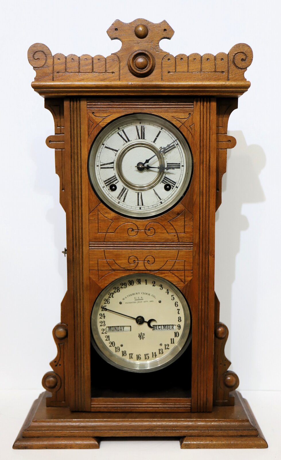 Waterbury Clock Co. “Calendar No. 44”, ca. 1891. — Antique Clocks Price Guide