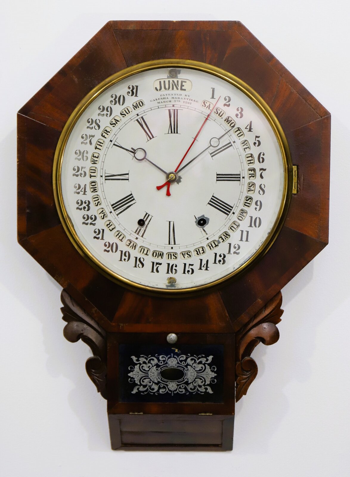 Wm. L. Gilbert & Co. “Octagon Drop Calendar”, 1861-1866. — Antique Clocks Price Guide