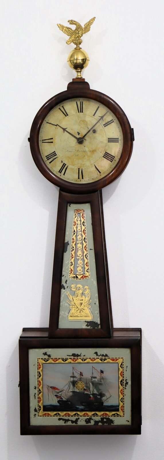Simon Willard & Son mahogany banjo, 1825-1828. — Antique Clocks Price Guide