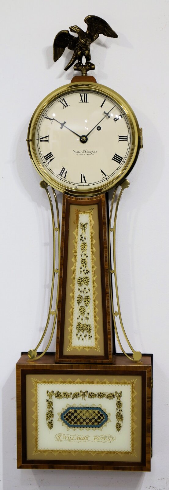 Foster Campos cross-banded banjo, 1992. — Antique Clocks Price Guide