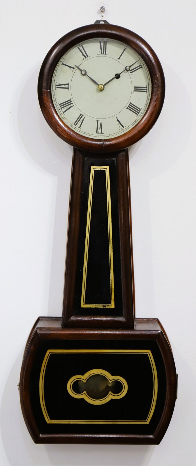 George Hatch N Attleboro banjo, ca. 1840–1870. — Antique Clocks Price Guide