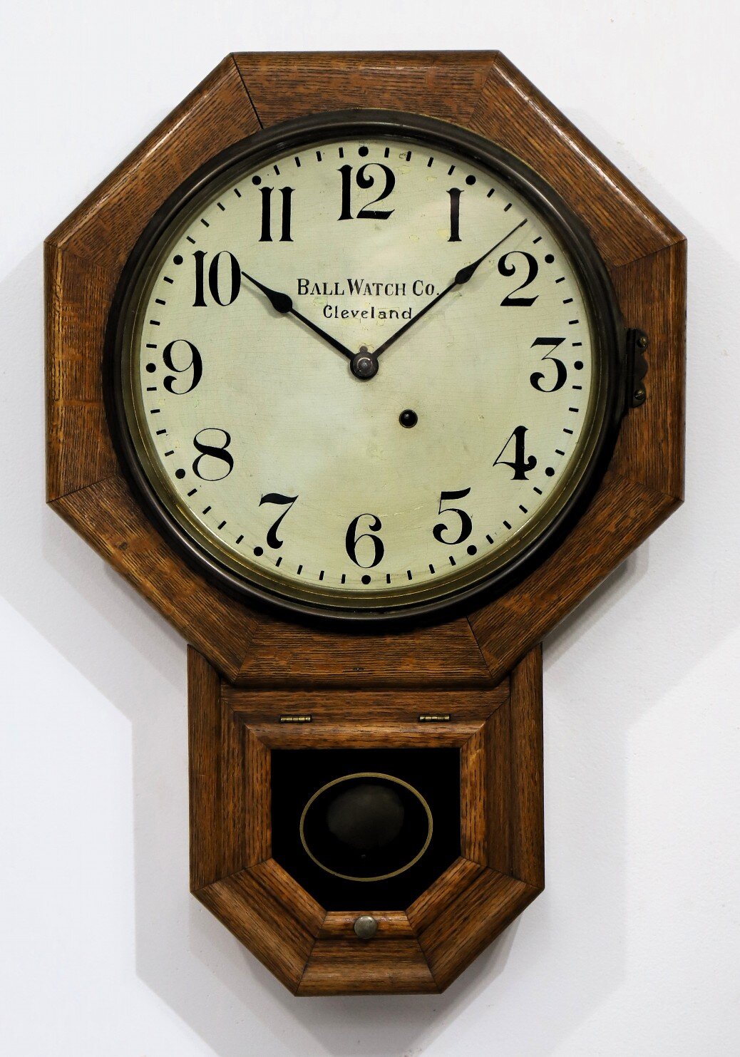 Seth Thomas Clock Co. “Drop Octagon 12 Inch” Ball Watch Co. Regulator, 1906. — Antique Clocks Price Guide