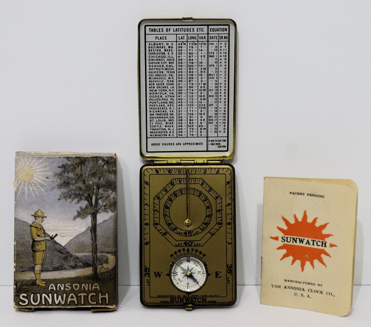 Ansonia Clock Co. “Sunwatch”, ca. 1924. — Antique Clocks Price Guide