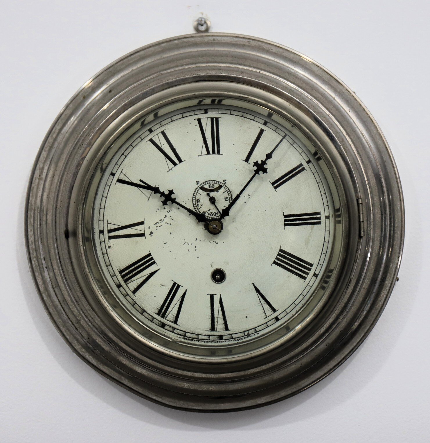 Waterbury Clock Co. “8-inch Nickel Lever”,ca. 1906. — Antique Clocks Price Guide