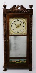 Silas Hoadley upside-down shelf clock, ca. 1830.