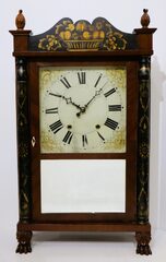 Charles Kirke 30-hour column & splat shelf clock, 1827-1832.