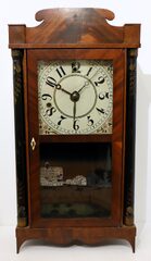 Silas Hoadley miniature time & alarm, ca. 1830.