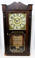 Philip Barnes & Co. 30-hour wooden works column & splat, 1836-1838.