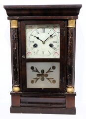 Chauncey Jerome miniature 30-hour column & cornice, 1844-1850.