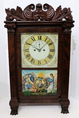 Spencer, Hotchkiss & Co. Salem Bridge shelf clock, 1829-1832.