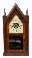 Chauncey Jerome 8-day fusee steeple, 1845-1850.