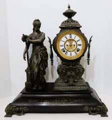 Ansonia Clock Co. “Music” figural, ca. 1894.