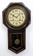 Small schoolhouse clock, ca. 1920.