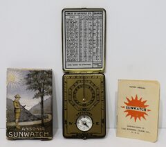 Ansonia Clock Co. “Sunwatch”, ca. 1924.