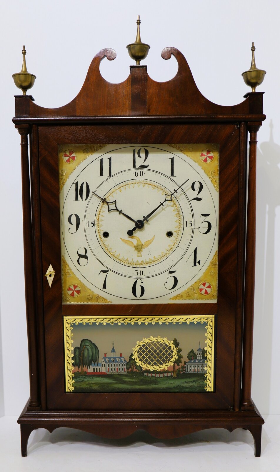 Seth Thomas off-center pillar & scroll, ca. 1820. — Antique Clocks Price Guide