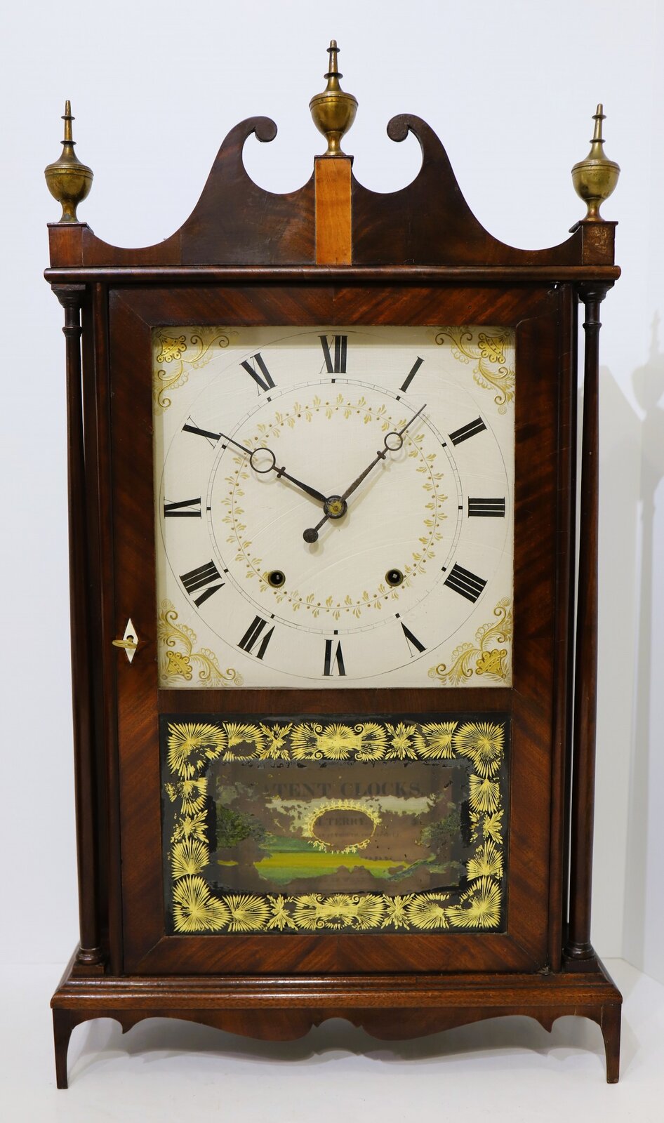 Samuel Terry pillar & scroll, 1819-1827. — Antique Clocks Price Guide