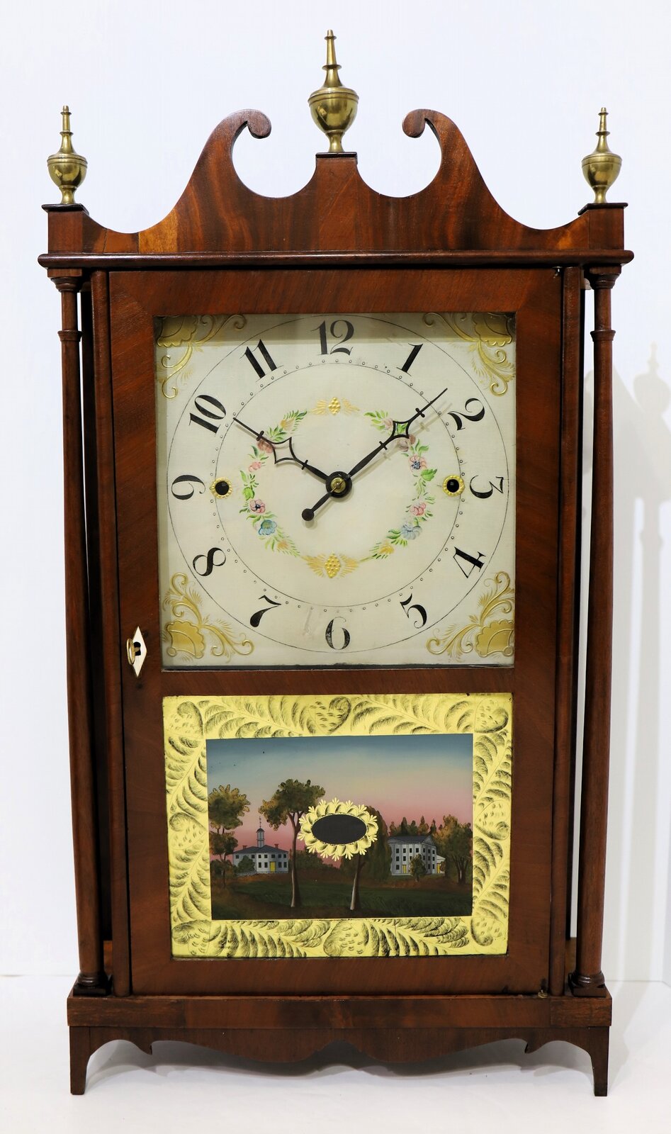 Norris North pillar & scroll, 1825-1831. — Antique Clocks Price Guide