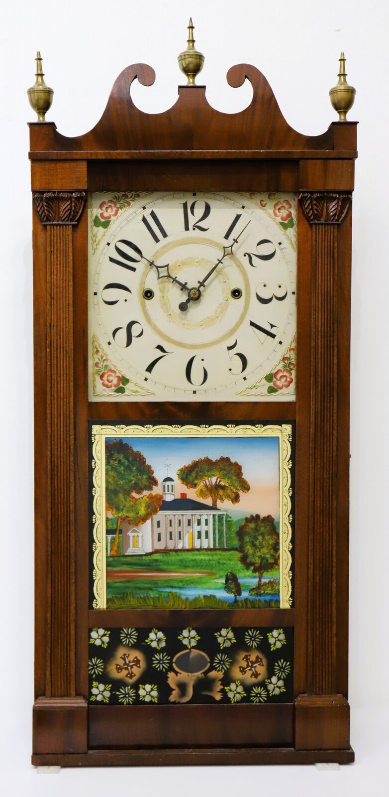 Jerome, Darrow & Co. reeded pilaster shelf clock, 1824-1826. — Antique Clocks Price Guide