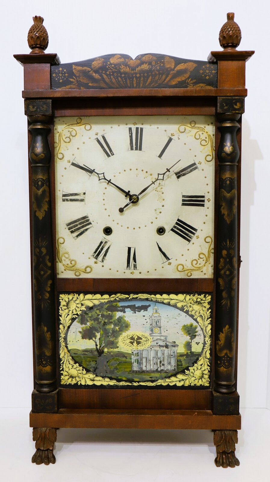 E. & G.W. Bartholomew transitional column & splat, 1829-1833. — Antique Clocks Price Guide