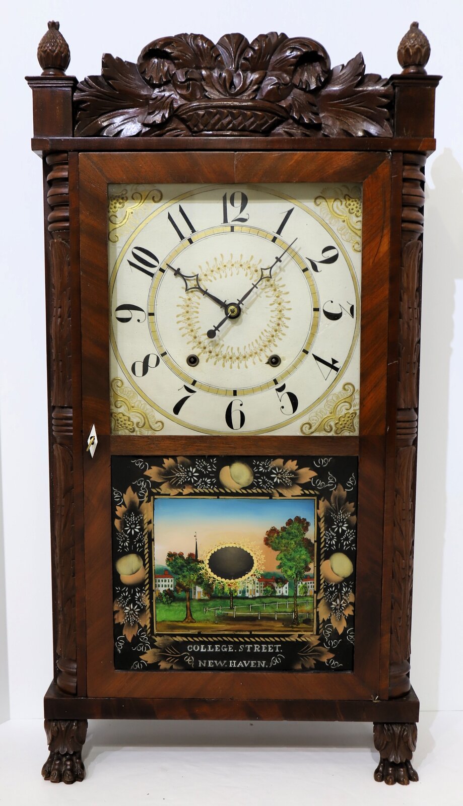 Eli Terry & Sons column and splat shelf clock, 1823-1831. — Antique Clocks Price Guide