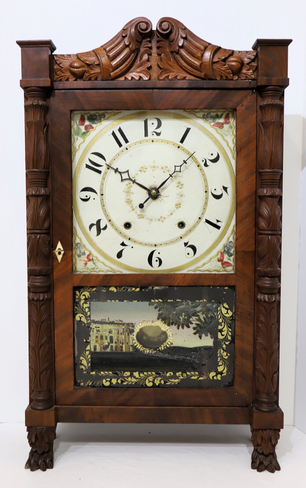 Seth Thomas carved column & splat shelf clock, ca. 1835. — Antique Clocks Price Guide