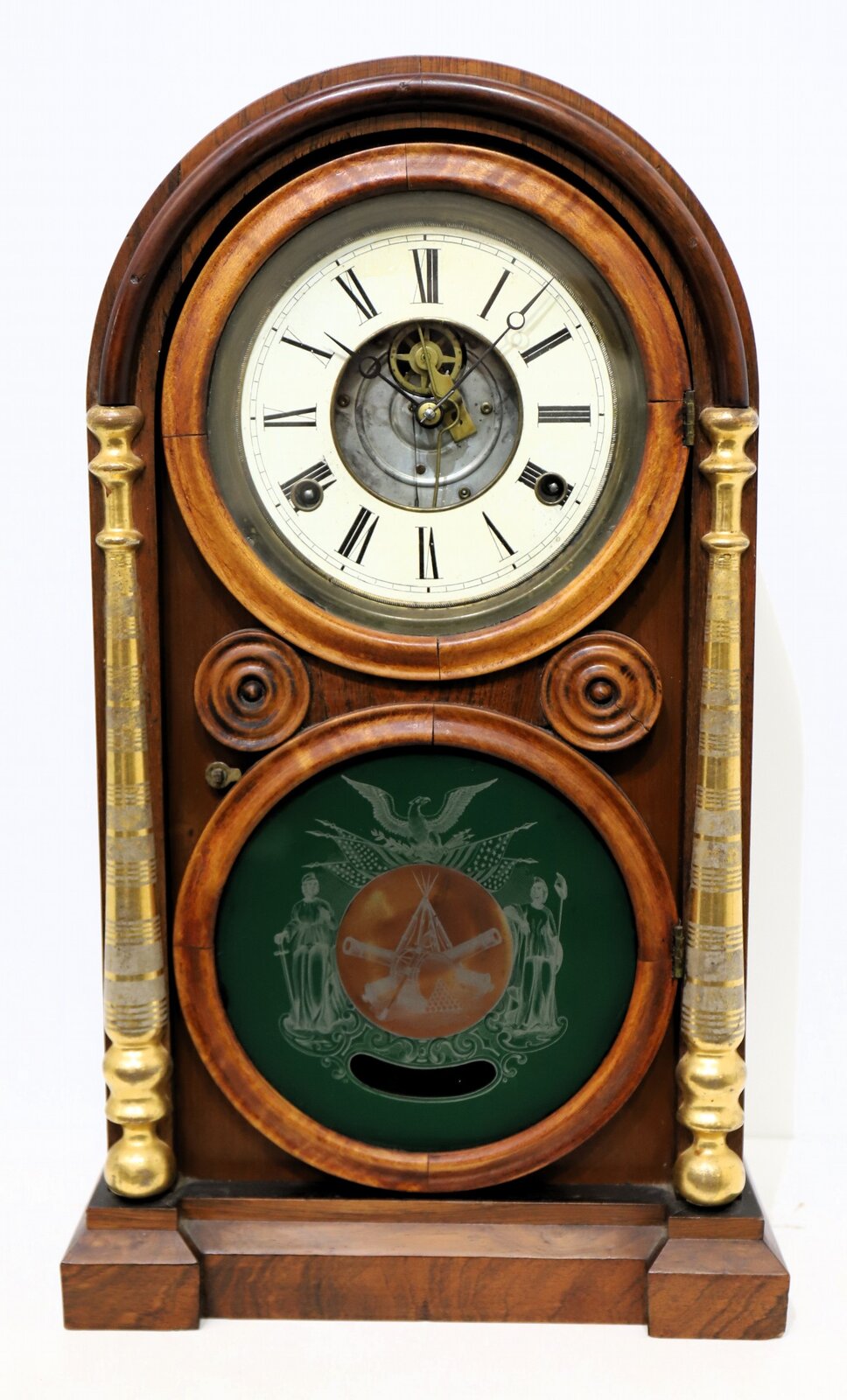 E. Ingraham & Co. Venetian with Ives tin plate movement, ca. 1861. — Antique Clocks Price Guide