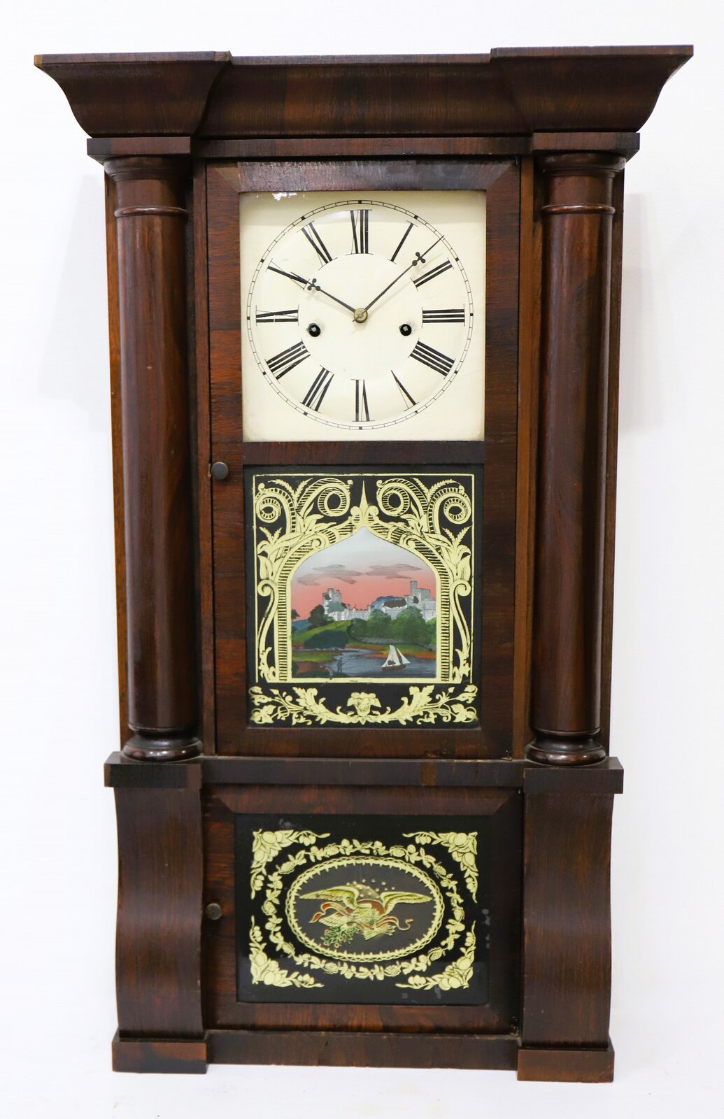 Silas B. Terry Eight Day Brass Clock, ca. 1855. — Antique Clocks Price Guide