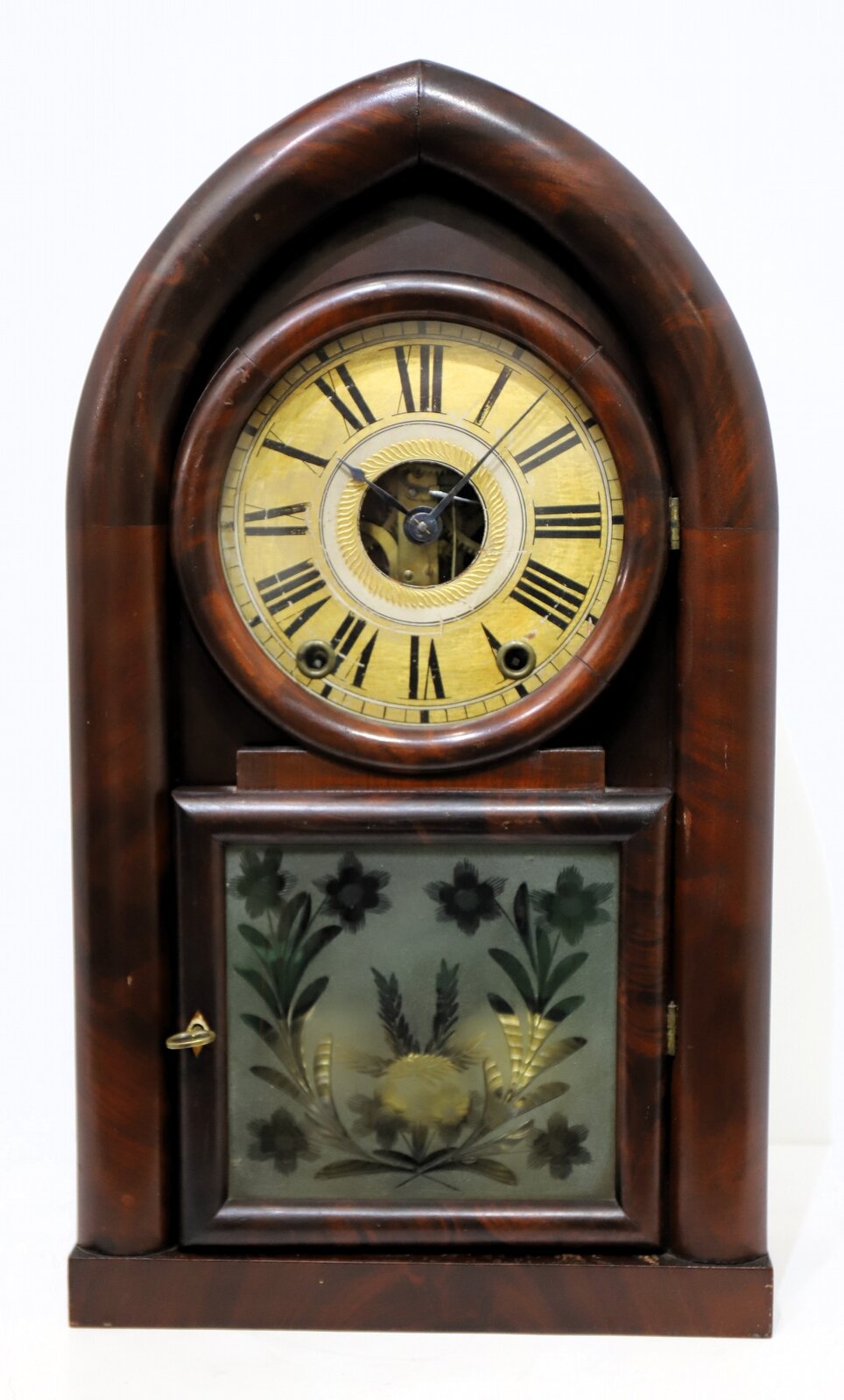 E.C. Brewster round gothic with remote fusees,ca. 1836. — Antique Clocks Price Guide