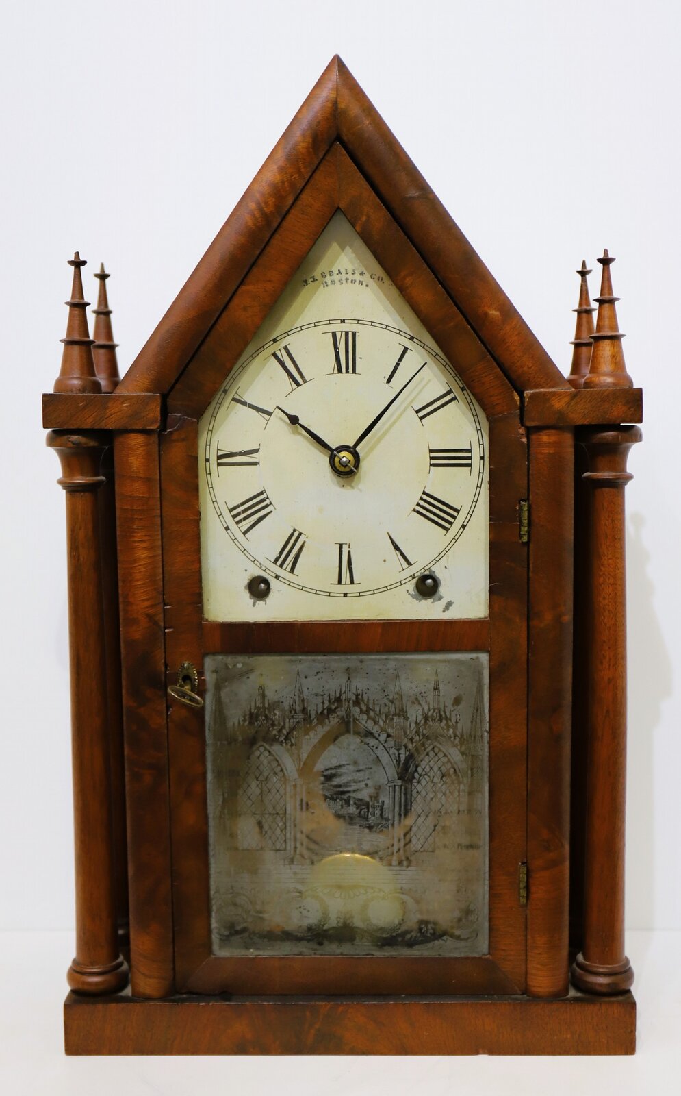 Brewster & Ingrahams four post steeple, 1843-1852. — Antique Clocks Price Guide