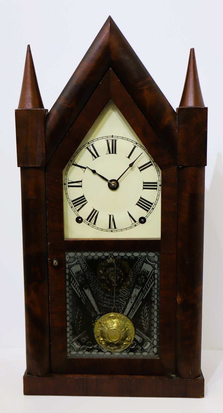 Terry & Andrews 8-day steeple, 1842-1850. — Antique Clocks Price Guide
