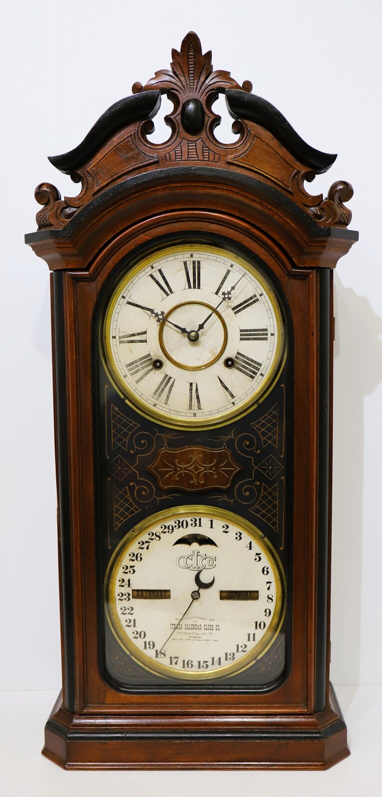 Ithaca Calendar Clock Co. “No. 4 ½ Favorite”, 1882. — Antique Clocks Price Guide